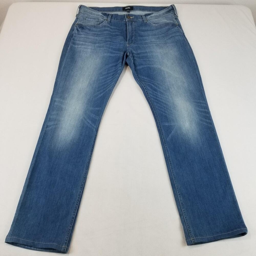 Paige Federal Jeans Mens 36x32 Blue Slim Straight Stretch Denim Hammonds